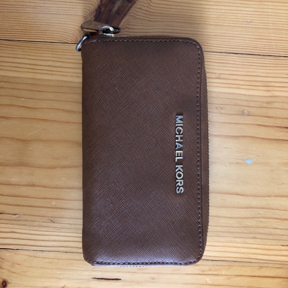 Michael Kors Handbags - Michael Kors Brown Leather Wallet